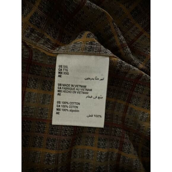 New Tasso Elba Grey Table Long Sleeve Gray Plaid Button Down Shirt XXL NWT - Picture 6 of 7